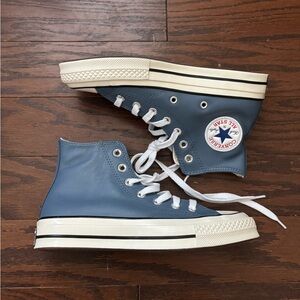 Converse Chuck 70 Hi-tops Lakeside Blue Leather Sneakers - (Mens 5/Womens 7)
